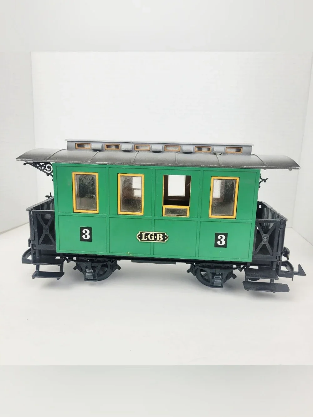 Vtg 70s LGB Lehmann 3010 Third Class Passenger Car G-Scale~Green~Western Germany